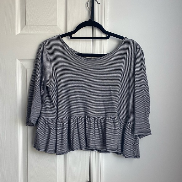 Project Social T Size M Crop Top w Peasant Flare - Picture 1 of 2